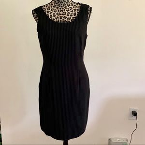 Vintage Black‎ White Striped sleeveless dress